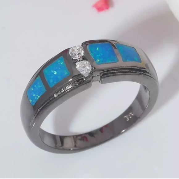 Blue Opal ring - Picture 4 of 5